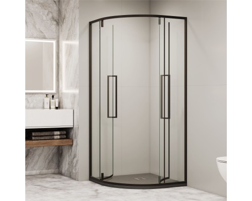 Душевой уголок RGW SV-53-B 1000*1000 стекло прозрачное , профиль черный 