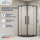 Душевой уголок RGW  SV-53 В 800х800  стекло прозрачное ,профиль черный 