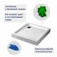 Душевой поддон с сифоном RGW SMC-C 90x90 белый 