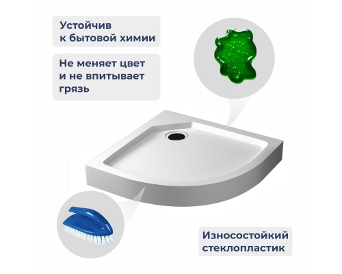 Душевой поддон с сифоном RGW SMC/R-C 90x90 белый