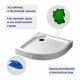 Душевой поддон с сифоном RGW SMC/R-C 90x90 белый