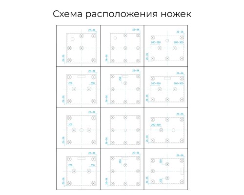 Душевой поддон квадратный RGW ST-W Белый искуственный камень RGW ST-0075W (75*75*2,5) см/ 16152075-01