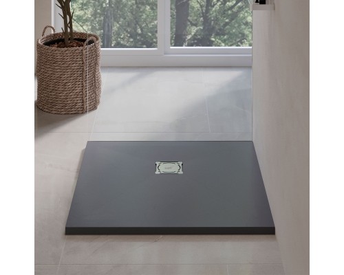 Душевой поддон квадратный RGW ST-G графит \ серый искусственный камень cерия Stone Tray (100*100*3,0) 16152100-02