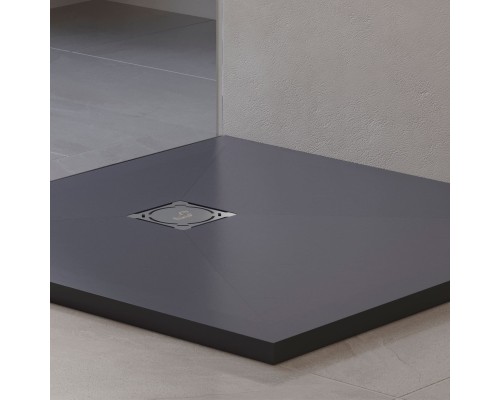 Душевой поддон квадратный RGW ST-G графит \ серый искусственный камень cерия Stone Tray (100*100*3,0) 16152100-02
