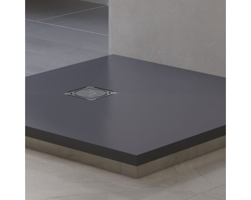 Душевой поддон квадратный RGW ST-G графит \ серый искусственный камень cерия Stone Tray (100*100*3,0) 16152100-02