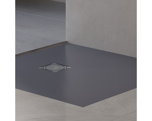 Душевой поддон квадратный RGW ST-G графит \ серый искусственный камень cерия Stone Tray (100*100*3,0) 16152100-02