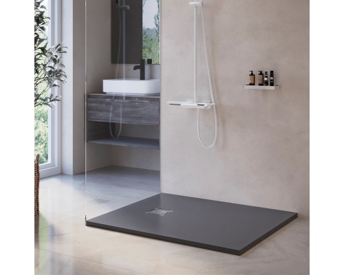 Душевой поддон RGW Stone Tray 70x100 см прямоугольный Графит \ Серый искусственный камень высота 2.5 см