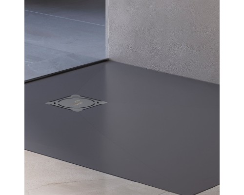 Душевой поддон RGW Stone Tray 80x110 см прямоугольный Графит \ Серый искусственный камень высота 2.5 см