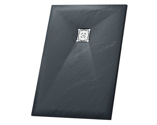 Душевой поддон RGW Stone Tray 80x110 см прямоугольный Графит \ Серый искусственный камень высота 2.5 см