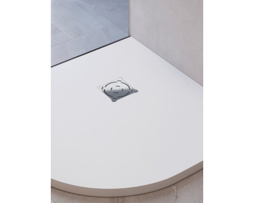 Душевой поддон полукруглый RGW ST/R-W белый искусственный камень cерия Stone Tray (100*100*3) 16153100-01