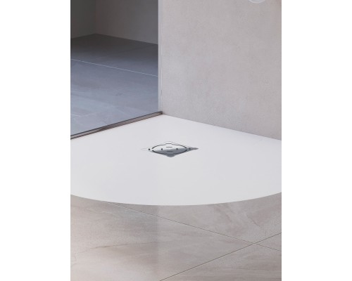 Душевой поддон полукруглый RGW ST/R-W белый искусственный камень cерия Stone Tray (100*100*3) 16153100-01