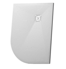 Душевой поддон RGW Stone Tray 80x120 см асимметричный Белый искусственный камень высота 2.5 см