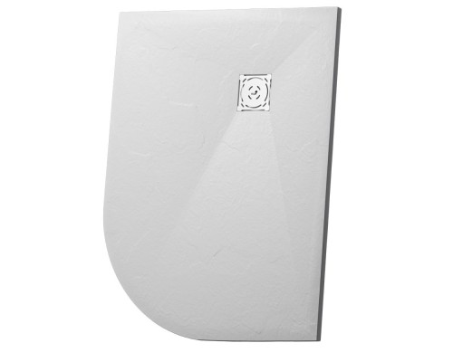 Душевой поддон асимметричный RGW ST/AL-W белый искусственный камень cерия Stone Tray (80*120*2,5/3) 16154128-01L