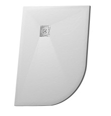 Душевой поддон RGW Stone Tray 80x120 см асимметричный Белый искусственный камень высота 2.5 см