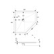 Душевой поддон трапеция RGW ST/T-W белый искусственный камень cерия Stone Tray (80*80*2,5) 16155088-01