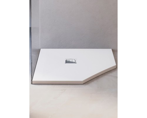 Душевой поддон трапеция RGW ST/T-W белый искусственный камень cерия Stone Tray (80*80*2,5) 16155088-01