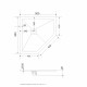 Душевой поддон трапеция RGW ST/T-G графит \ серый искусственный камень cерия Stone Tray (90*90*2,5) 16155099-02