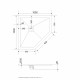 Душевой поддон трапеция RGW ST/T-W белый искусственный камень cерия Stone Tray (100*100*30) 16155100-01