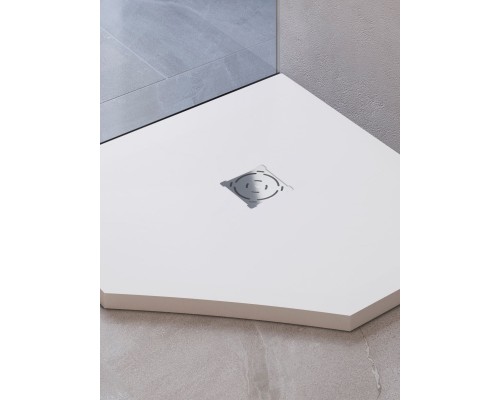 Душевой поддон трапеция RGW ST/T-W белый искусственный камень cерия Stone Tray (100*100*30) 16155100-01