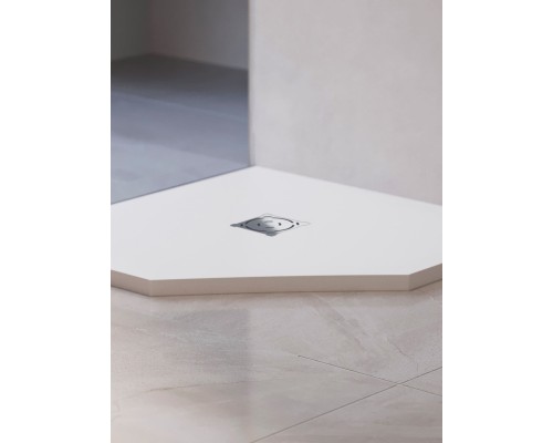 Душевой поддон трапеция RGW ST/T-W белый искусственный камень cерия Stone Tray (100*100*30) 16155100-01