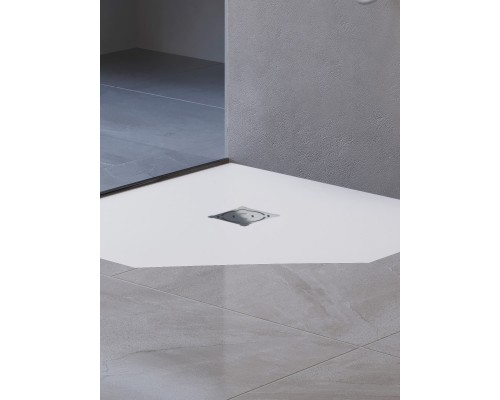 Душевой поддон трапеция RGW ST/T-W белый искусственный камень cерия Stone Tray (100*100*30) 16155100-01
