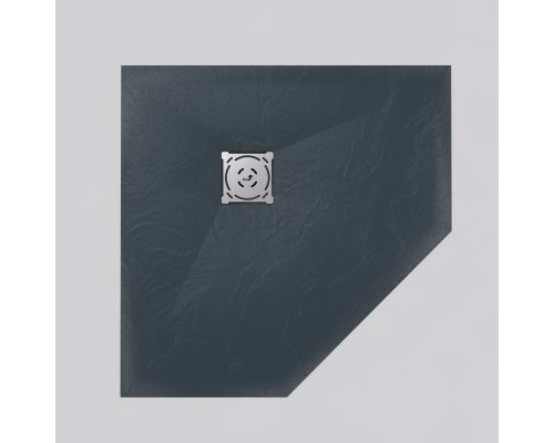 Душевой поддон трапеция RGW ST/T-G графит \ серый искусственный камень cерия Stone Tray (100*100*30) 16155100-02