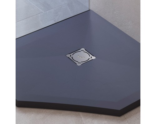 Душевой поддон трапеция RGW ST/T-G графит \ серый искусственный камень cерия Stone Tray (100*100*30) 16155100-02