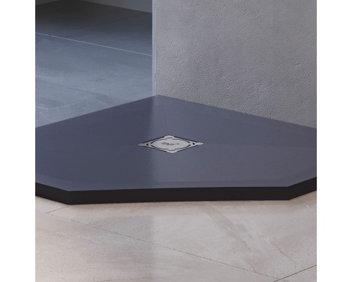Душевой поддон трапеция RGW ST/T-G графит \ серый искусственный камень cерия Stone Tray (100*100*30) 16155100-02