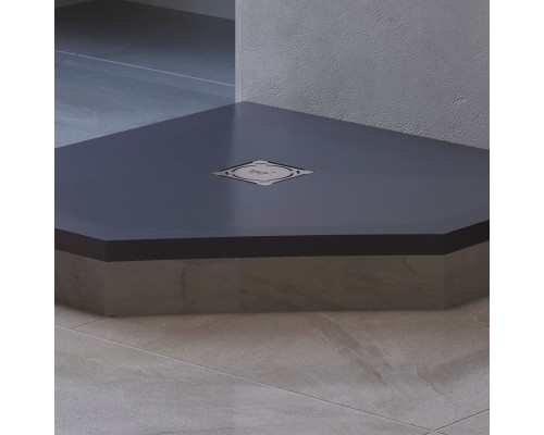 Душевой поддон трапеция RGW ST/T-G графит \ серый искусственный камень cерия Stone Tray (100*100*30) 16155100-02
