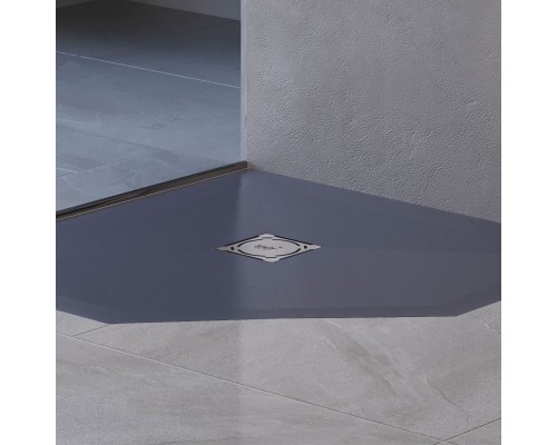 Душевой поддон трапеция RGW ST/T-G графит \ серый искусственный камень cерия Stone Tray (100*100*30) 16155100-02