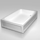 Душевой поддон прямоугольный RGW B/CL-S белый акрил cерия Acryl (80*100) 16180280-51