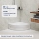 Душевой поддон полукруглый RGW BP/CL-S белый акрил cерия Acryl (80*80) 16180488-51