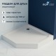 Душевой поддон трапеция RGW LUX/TN-TR белый акрил cерия Acryl (100*100*150) 16180500-41