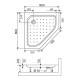Душевой поддон трапеция RGW STYLE-TR белый акрил cерия Acryl (80*80) 16180588-11
