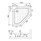 Душевой поддон трапеция RGW STYLE-TR белый акрил cерия Acryl (90*90) 16180599-11