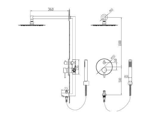 Душевая система скрытого монтажа RGW Shower Panels SP-52 21140852-01
