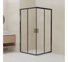 Душевой уголок RGW 32093400-14 100x100 см, стекло прозрачное 5 мм, профиль черный, коллекция Classic