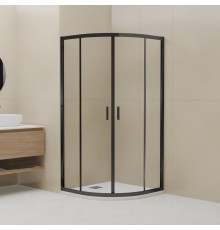 Душевой уголок RGW 32095488-14 80x80 см, стекло прозрачное 5 мм, профиль черный, коллекция Classic