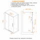 Душевой уголок RGW SV-42B (SV-12B + Z-050-2B) 1400x1000 стекло прозрачное, профиль черный  