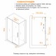 Душевой уголок RGW SV-42 (SV-12 + Z-050-2) 1500x800 стекло прозрачное, профиль хром 