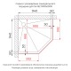 Душевой уголок RGW SV-82 L 1000x1000  стекло  черная вуаль, профиль хром