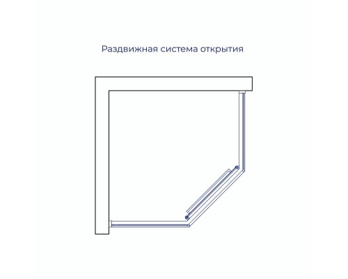 Душевой уголок RGW SV-82 L 1000x1000  стекло  черная вуаль, профиль хром