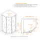 Душевой уголок RGW SV-82 L 1000x1000  стекло  черная вуаль, профиль хром