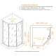 Душевой уголок RGW SV-82Gr "R" 1000x1000 стекло тонированное, профиль серый
