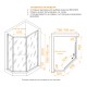 Душевой уголок RGW SV-82Gr "R" 800x1200 стекло черная вуаль, профиль хром