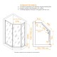 Душевой уголок RGW SV-82 L 800x1200  стекло черная вуаль, профиль хром
