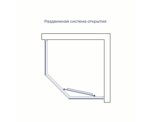 Душевой уголок RGW SV-82 R 800x1200 стекло черная вуаль, профиль хром