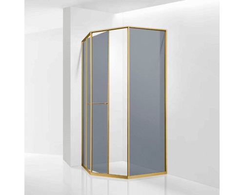 Душевой уголок RGW SV-82Gb "L" 800x800 стекло тонированное , профиль  золото браш