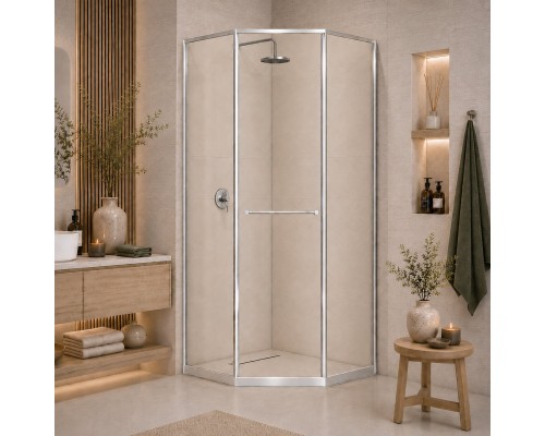 Душевой уголок RGW SV-82 L 800x800  стекло прозрачное, профиль хром