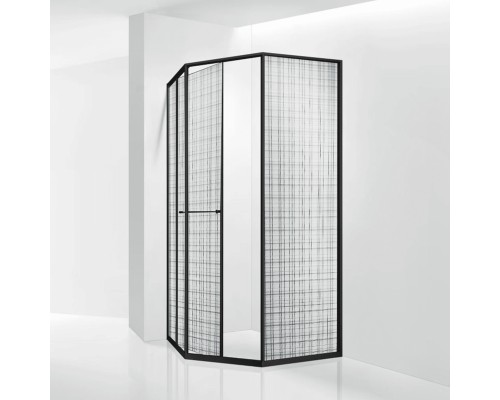 Душевой уголок RGW SV-82 L 800x800  стекло черная вуаль, профиль черный